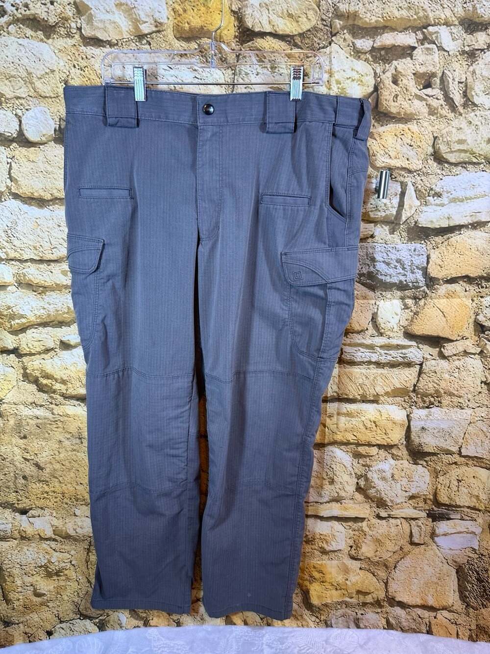 5.11 Tactical Men's TacLite Pro Gray Ripstop Cargo Work Pants Size 38x30